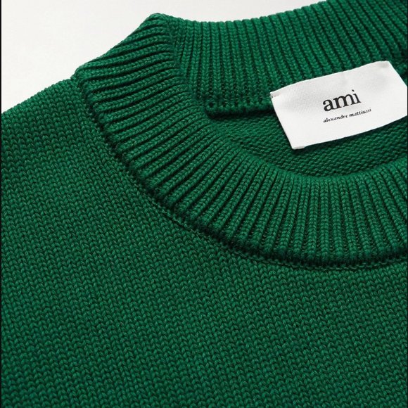 NEW W/TAGS AMI GREEN SWEATER - Picture 4 of 4